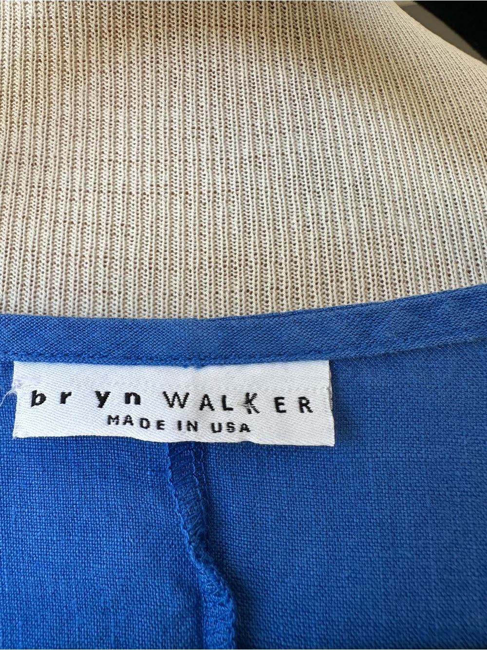 bryn Walker linen French blue dress, size large - Picture 5 of 15